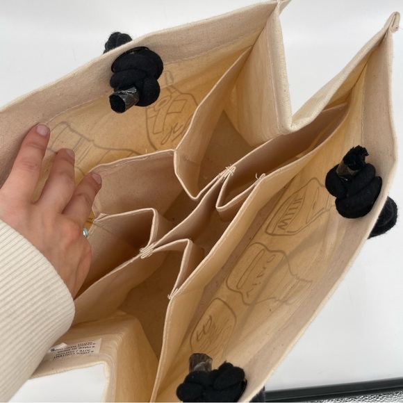 Unbranded Canvas Tote Bag for Wine Bottles Vino Bubbly - Picture 8 of 10